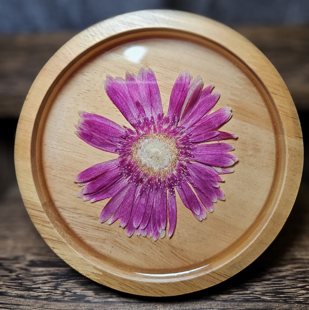NEW Handmade Teak Wood & Resin Trinket Tray - Picture 3 of 9